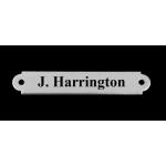 Engraved brass or silver horse saddle nameplate. This Saddle plate comes with either an ornamental end or round end