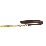 Creased Leather 3/4 inch Horse Lead - 24 inch Fine Brass Chain | Tory Leather