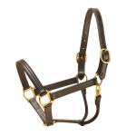 Black Leather Deluxe Leather Tory Track Halter