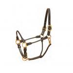 This Tory halter comes with a double buckle crown, throat snap and adjustable nose.