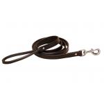 4' Leather Dog Leash with brass hardware. Tory Leather Company