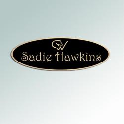 Engraved black brass hose breed tack trunk nameplate for your small tack trunk or grooming box. 25+ horse breed logos to choose from.