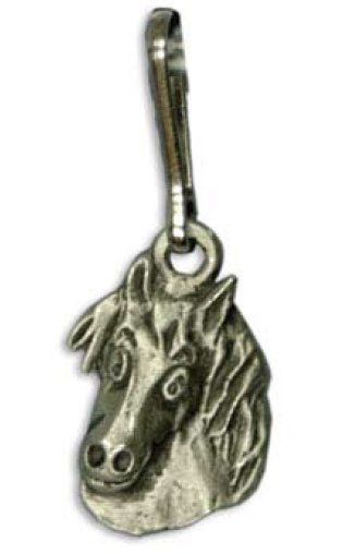 Pony Head Zipper Pull - Pewter